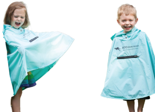 Roo Rain Gear made from recycled plastic bottles, ponchos, waterproof, eco-friendly, green products